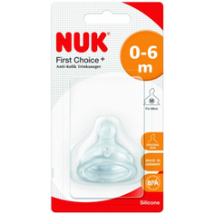 Nuk first choice plus антиколиковая соска орт.формы из силикона м 10709263