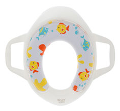 Накладка на унитаз ROXY-KIDS детская с мягким сиденьем и ручками "Рыбки" RTS-622-11