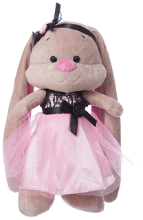 Мягкая игрушка Jack&Lin Зайка Лин в розово-черном платьице, 25 см JL-006ST-25-КСО