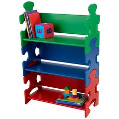 Система хранения KidKraft Пазл яркий Puzzle Book Shelf