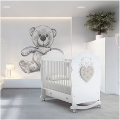 Кроватка Nuovita Fortuna Dondolo колесо-качалка bianco белый