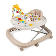 Ходунки детские с электронной игровой панелью AMAROBABY Walking Baby BEIGE, каталка