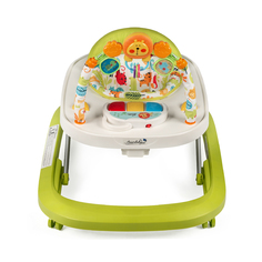 Ходунки детские с электронной игровой панелью AMAROBABY Walking Baby GREEN, каталка