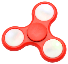 Светящийся спиннер, красный, 7 см Fidget Spinner