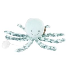 Игрушка мягкая Nattou Musical Soft toy Lapidou Octopus coppergreen – mint