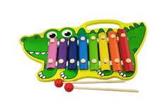 Детский музыкальный инструмент "Металлофон" - Крокодильчик, 8 тонов Буратино