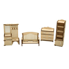 Сборная мебель для кукол Чудо-домик - Прихожая Лесная мастерская