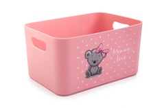 Корзина для детских игрушек Mommy love нежно-розовый Berossi