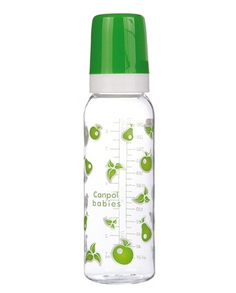 Бутылочка тритановая Canpol с силиконовой соской цвет: зеленый, 250 мл