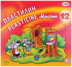 Пластилин "Мультики", 12 цветов Gamma