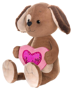 Мягкая игрушка Романтичный щенок с сердечком, 25 см Maxitoys Luxury
