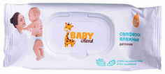 Салфетки влажные детские Окей Baby island с клапаном 60 шт