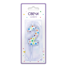 Свеча декоративная Цифра 2 No Brand