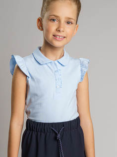 Поло детское PlayToday 22021076 цв. голубой р. 158