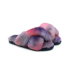 Тапочки EMU Australia Mayberry Tie Dye Teens T12630 цв. фиолетовый р. 36