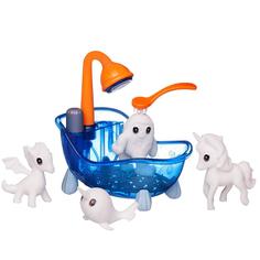 Фигурки для раскраски Abtoys Волшебные животные в ванне с душем 4 фигурки