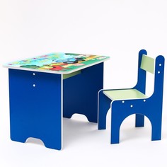 Комплект мебели Синий трактор, стол и стул