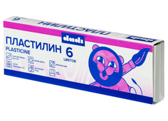 Пластилин классический dadi 15г 6 цв. DPL15-06A 1435976 No Brand