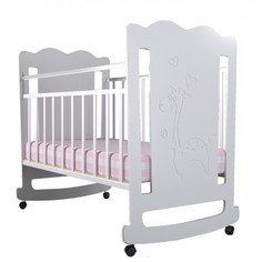 Кроватка для новорожденных Forest kids Lovely Giraffe (качалка) цв. белый