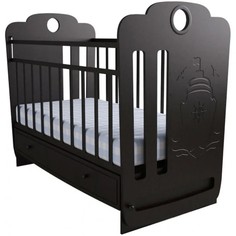 Кроватка для новорожденных Forest kids Морячок маятник поперечный цв. венге
