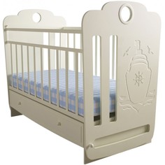 Кроватка для новорожденных Forest kids Морячок маятник поперечный цв. слоновая кость