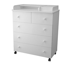 Комод детский пеленальный Forest kids Basic Soft цв. белый