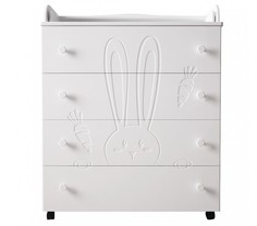 Комод детский пеленальный Forest kids Little Rabbit цв. белый