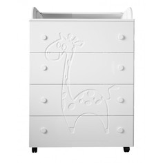Комод детский пеленальный Forest kids Lovely Giraffe Mini цв. белый