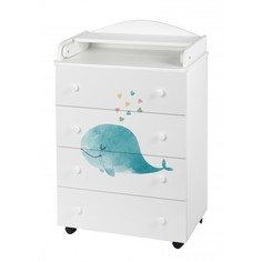 Комод детский пеленальный Forest kids Mini Cute Whale цв. белый