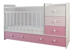 Кроватка для новорожденных Forest kids Little Princess (маятник поперечный) цв. Розовый