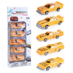 Игрушечная машинка Oubaoloon 5 шт, 7 см, металл, в коробке