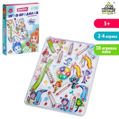 Ходилки с кубиками Фиксики бродилка, в коробке, 2-4 игрока, от 5 лет