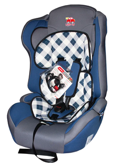 Автокресло Детское 9-36 Кг Little Car Comfort 8 Месяцев-12 Лет Клетка Синее PSV арт. 12