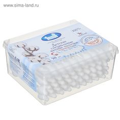 Детские специальные Ватные палочки "Наша мама", с ограничителем, 50 шт