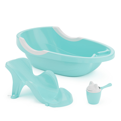 Набор для купания детский: ванночка 86 см., горка, ковш -лейка, цвет голубой Alternativa