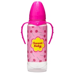 Бутылочка для кормления Sweet baby, 250 мл цилиндр, с ручками Mum&Baby