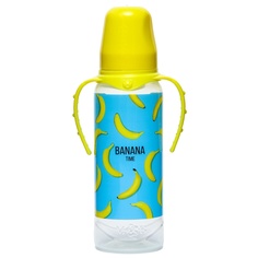 Бутылочка для кормления «Бананы», 250 мл цилиндр, с ручками Mum&Baby