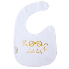 Нагрудник для кормления на непромокаемой основе на кнопках Little lady Mum&Baby