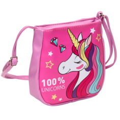 Сумочка детская "100% Unicorns" на кнопочке, розовая Disney