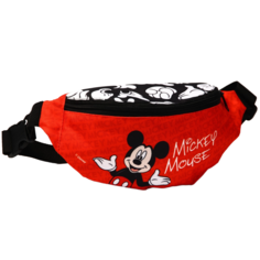 Сумка на пояс "Микки", 25*6*13, отд на молнии, без подклада, красный Disney