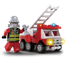 Конструктор Пожарные «Пожарная машина», 63 детали Unicon