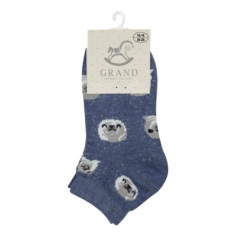 Носки для мальчиков Гранд хлопок синие меланж р 16-18