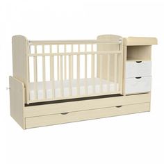Кровать детская Соната с маятником фигур. INDIGO береза-белый арт.552035-1
