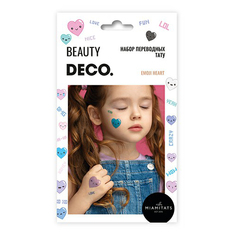 Татуировки переводные для тела DECO. Cartoon by Miami tattoos Emoji heart