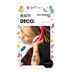 Татуировки переводные для тела DECO. Cartoon by Miami tattoos Dinos music