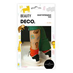 Татуировки переводные для тела DECO. Cartoon by Miami tattoos In zoo