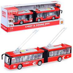 Троллейбус WY915A свет/звук, в коробке Wen Yi