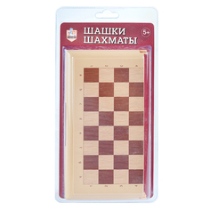 Игра настольная Шашки-Шахматы (мал, беж) блистер Десятое королевство