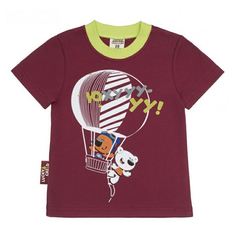 Футболка детская Lucky Child, бордовый, р. 86