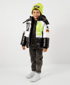 Куртка зимняя в стиле колорблок Gulliver 22204BMC4102 р.104